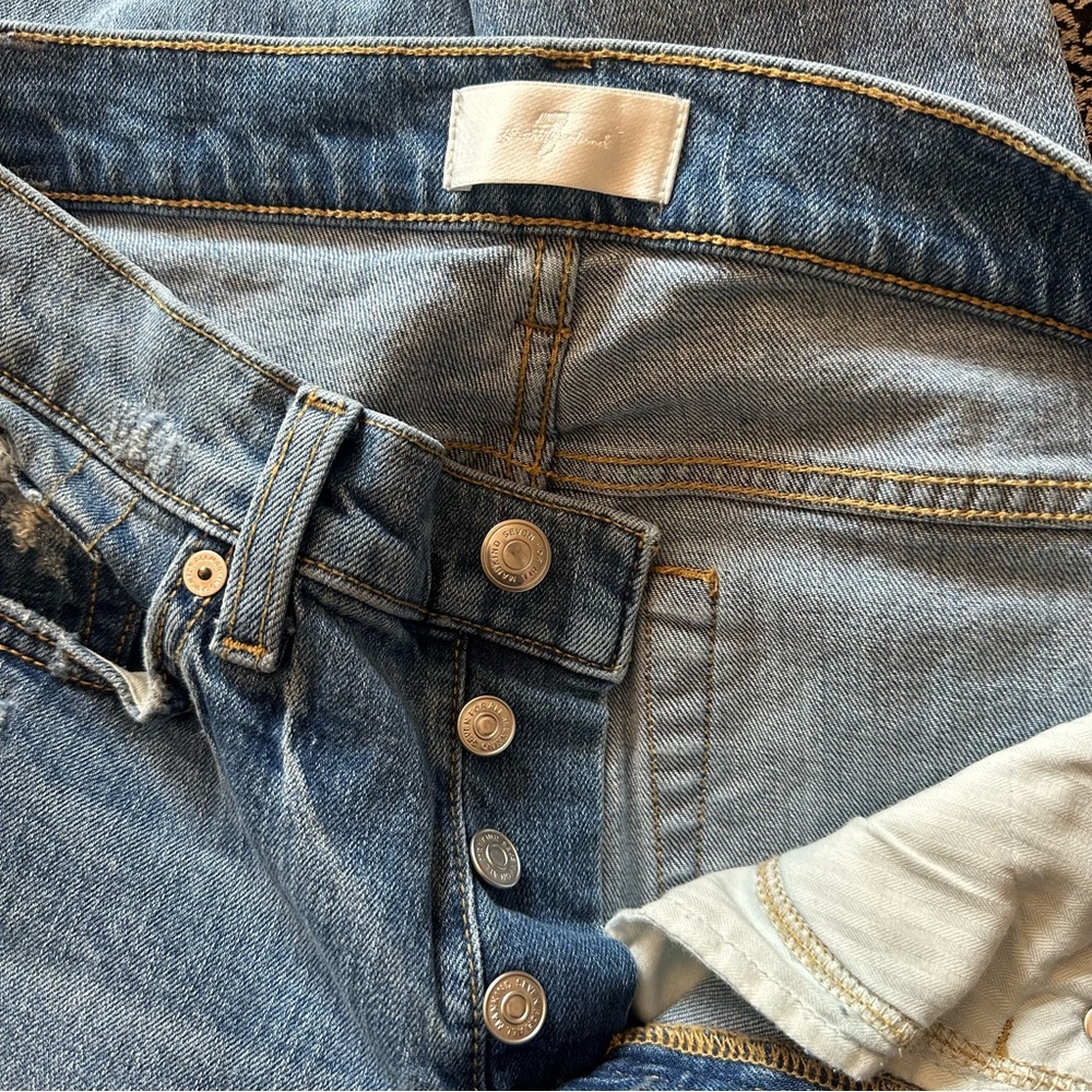 7 For All Mankind Josefina Distressed Jeans - Picture 8 of 11